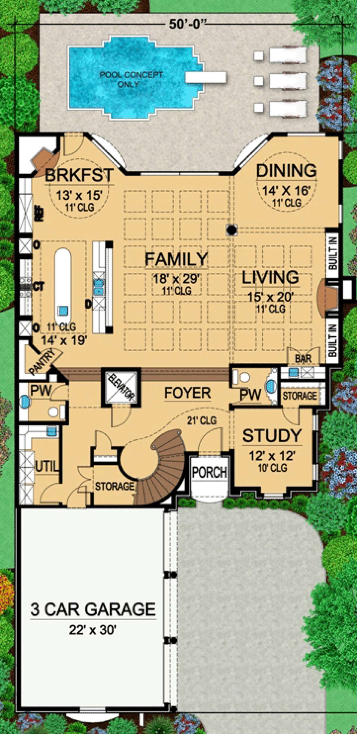 Floorplan 1 for House Plan #5445-00072