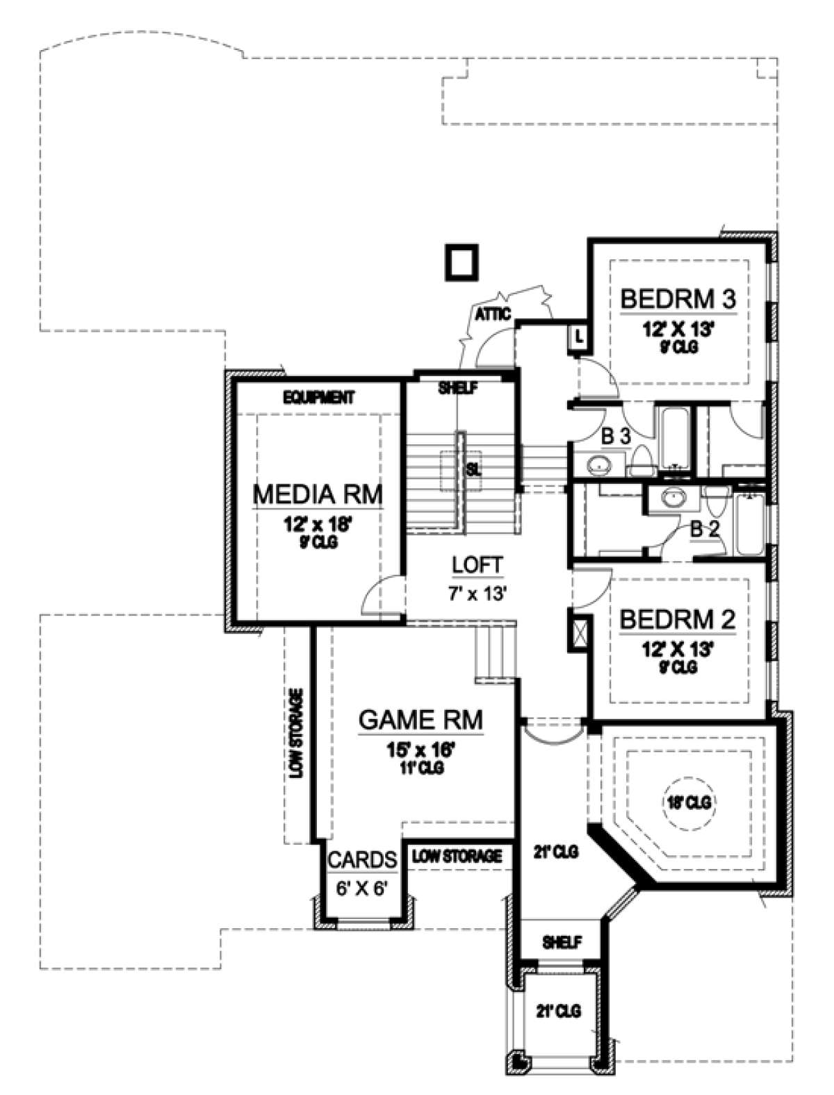 Floorplan 2 for House Plan #5445-00075