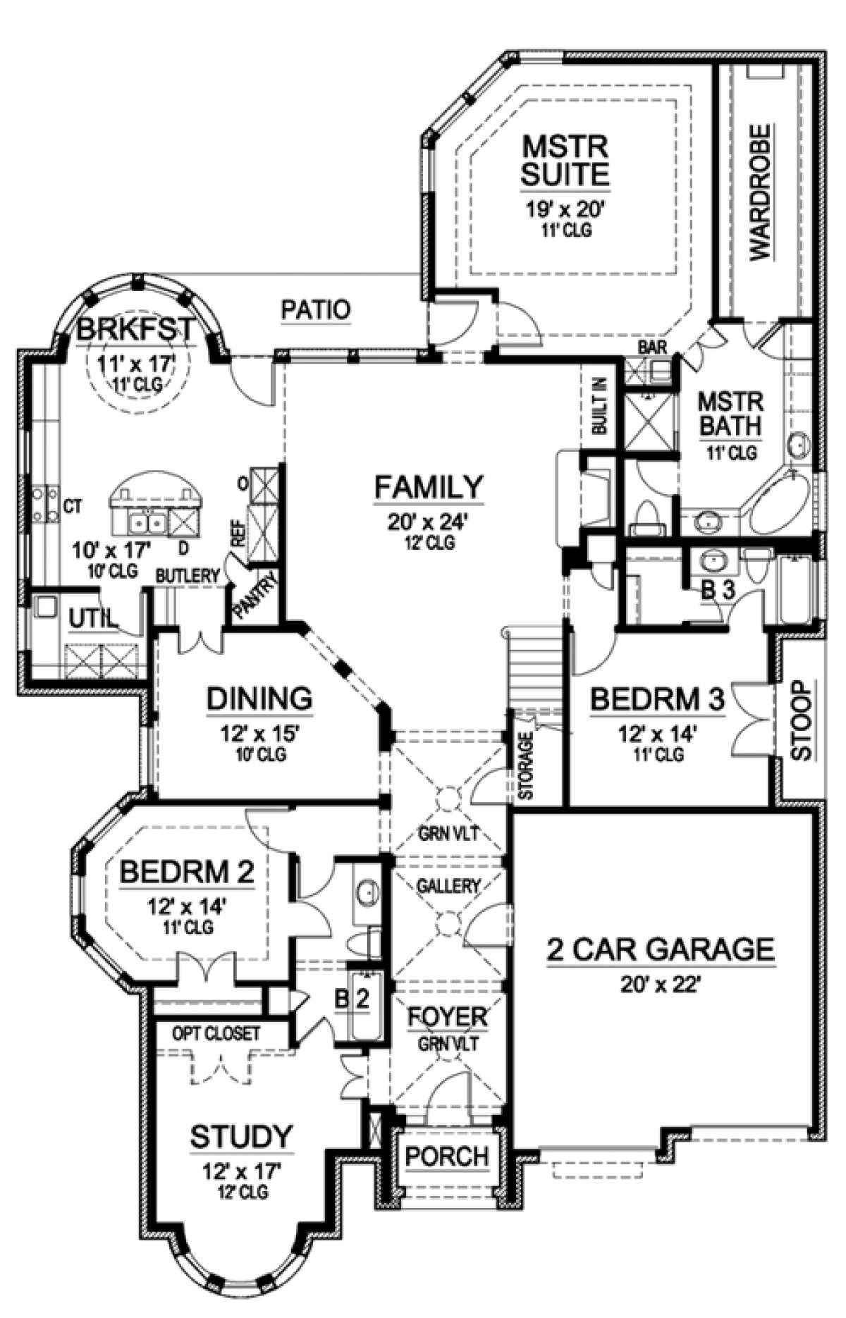 Floorplan 1 for House Plan #5445-00076