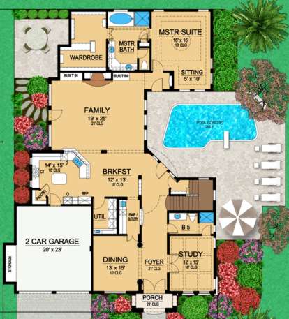 Floorplan 1 for House Plan #5445-00079