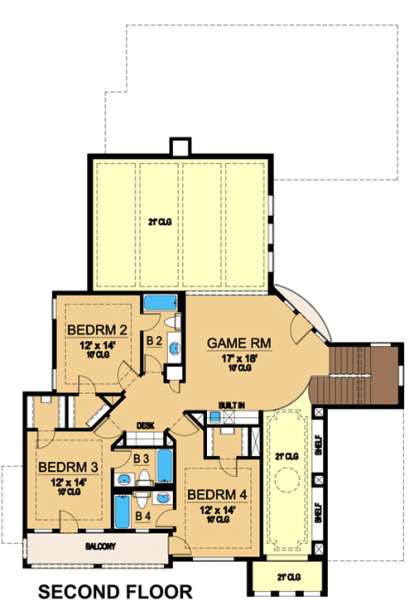 Floorplan 2 for House Plan #5445-00079