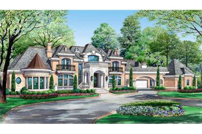 European House Plan #5445-00080 Elevation Photo