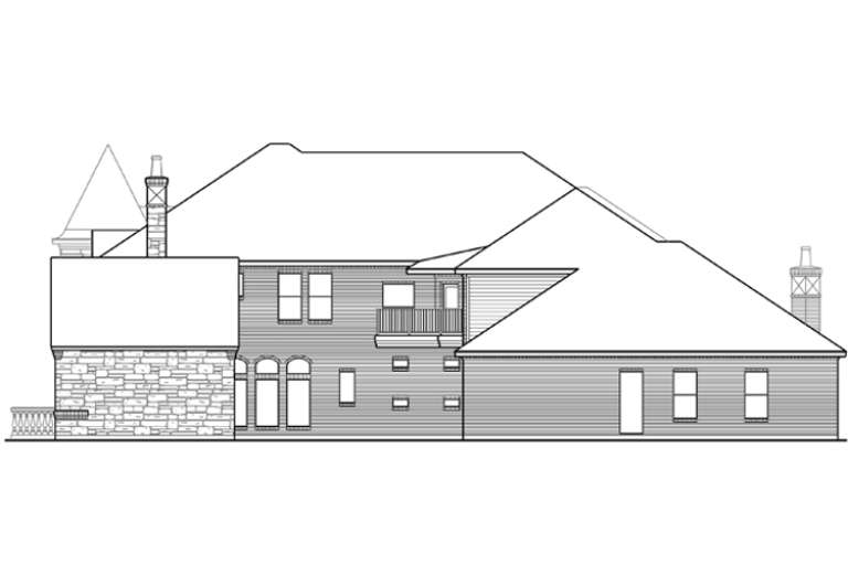 European House Plan #5445-00083 Elevation Photo