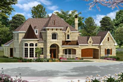 European House Plan #5445-00083 Elevation Photo