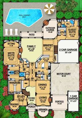 Floorplan 1 for House Plan #5445-00083