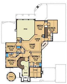 Floorplan 2 for House Plan #5445-00083