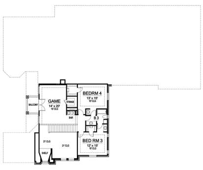 Floorplan 2 for House Plan #5445-00086