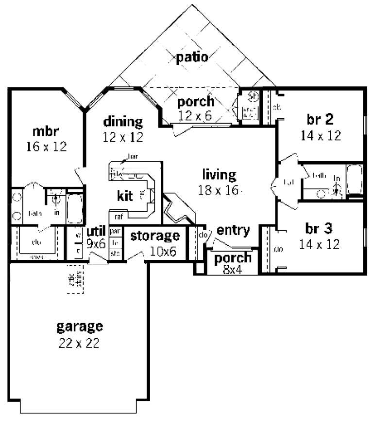 House Plan House Plan #1637 Drawing 1