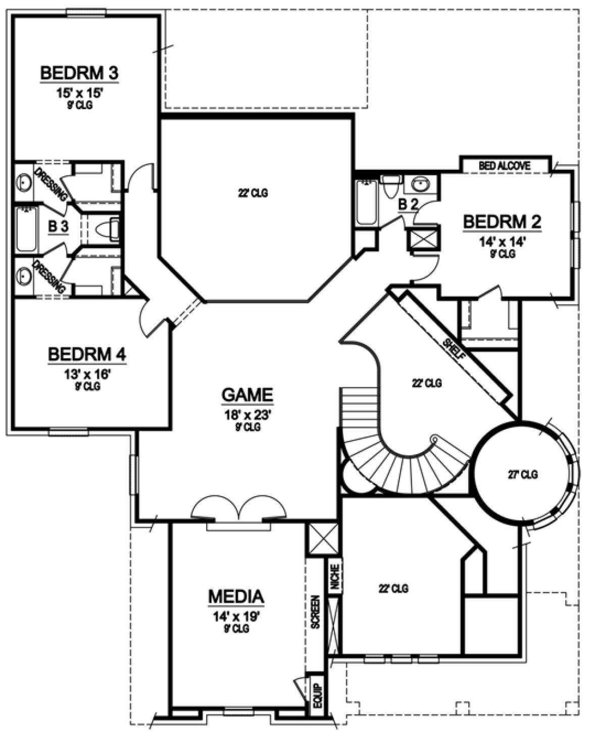 Floorplan 2 for House Plan #5445-00087