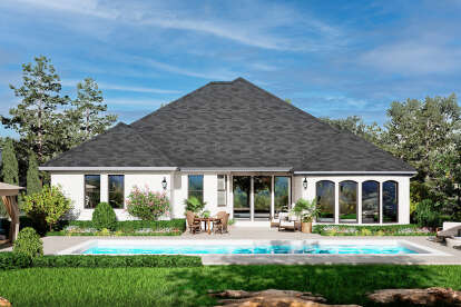 European House Plan #5445-00090 Elevation Photo