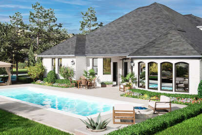 European House Plan #5445-00090 Elevation Photo