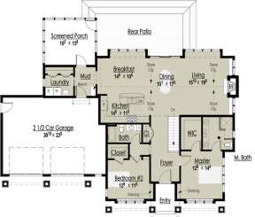 Floorplan 1 for House Plan #7806-00019
