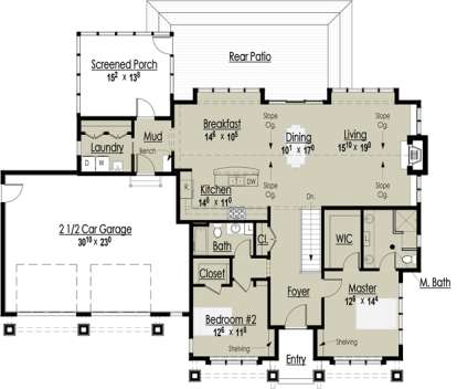 Floorplan1 for House Plan #7806-00019