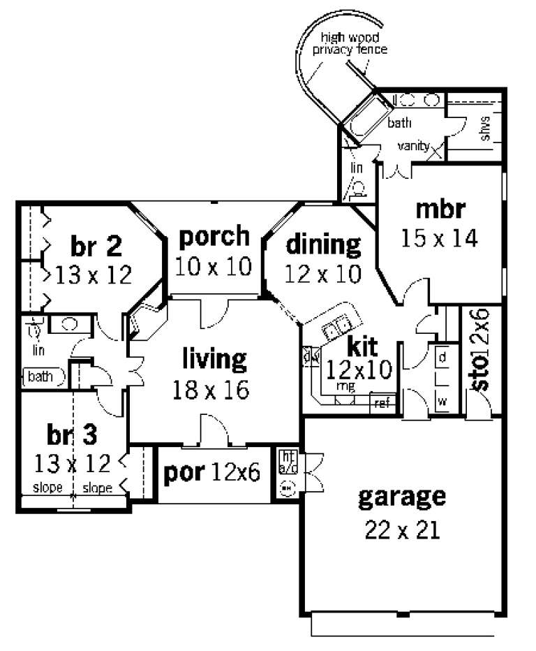 House Plan House Plan #1638 Drawing 1