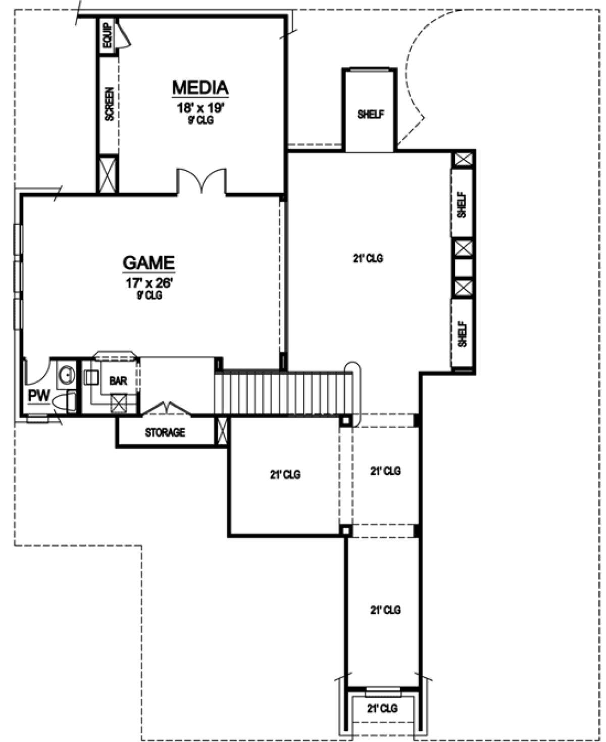 Floorplan 2 for House Plan #5445-00096