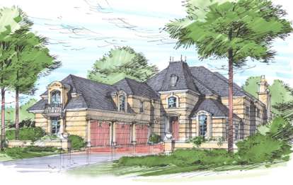 3 Bed, 4 Bath, 4396 Square Foot House Plan - #5445-00098
