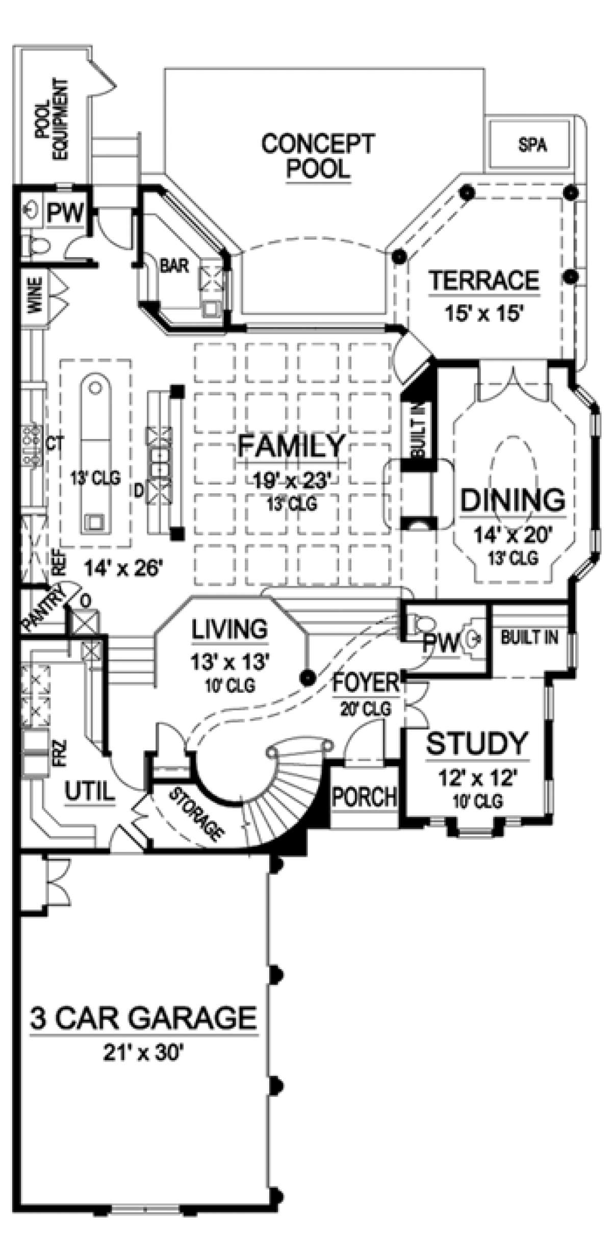 Floorplan 1 for House Plan #5445-00098