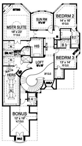 Floorplan 2 for House Plan #5445-00098