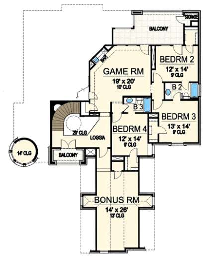 Floorplan 2 for House Plan #5445-00099