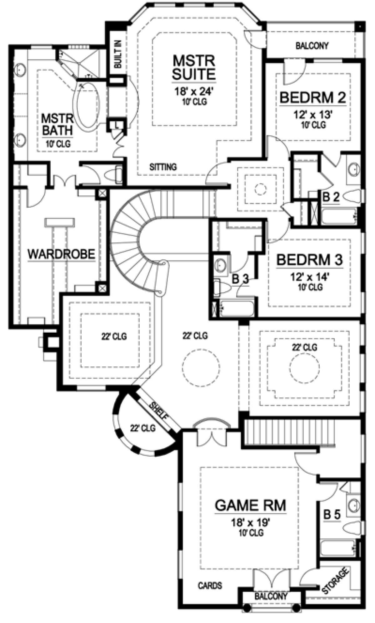 Floorplan 2 for House Plan #5445-00100