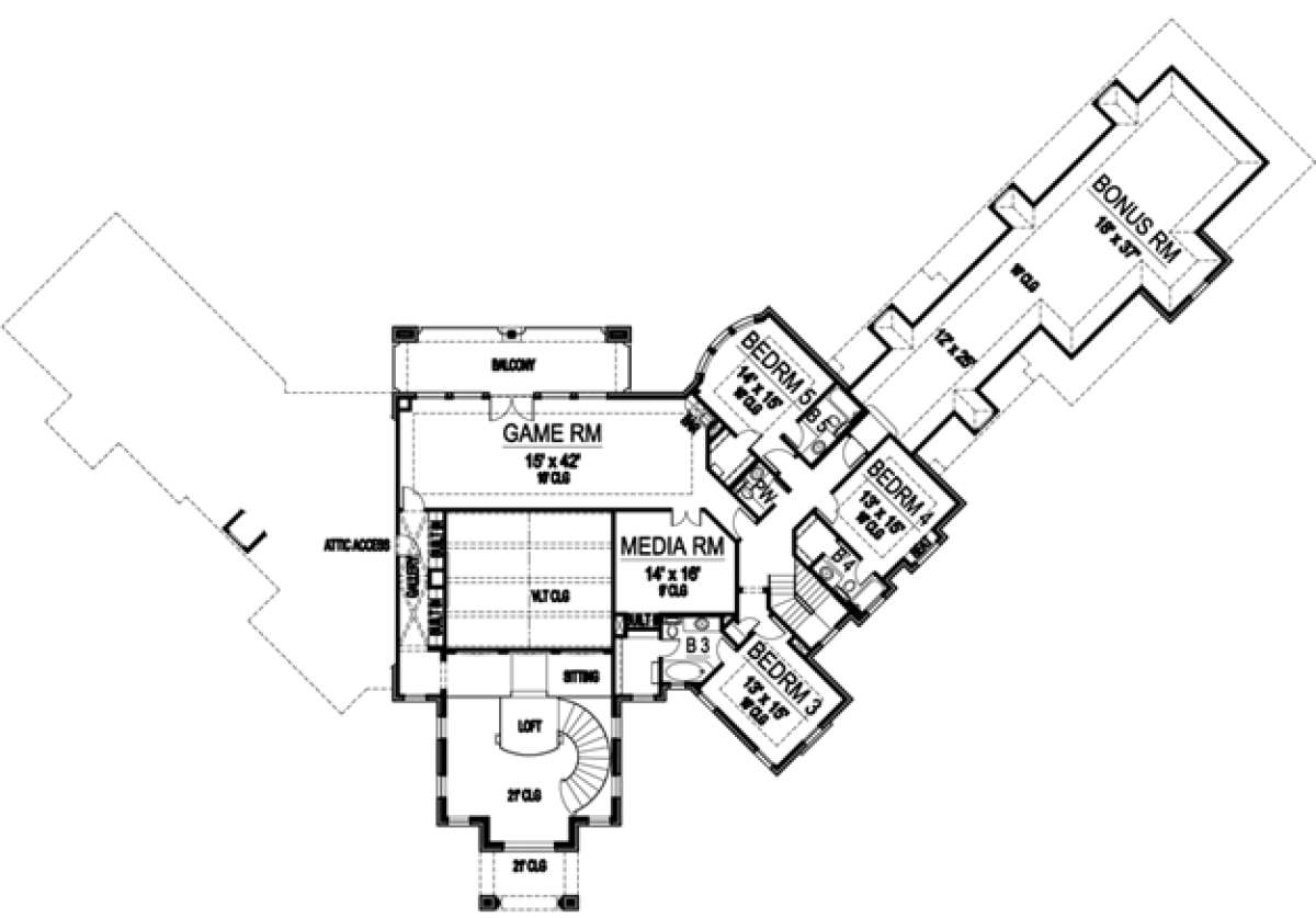 Floorplan 2 for House Plan #5445-00101