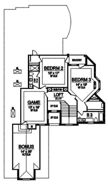 Floorplan 2 for House Plan #5445-00102