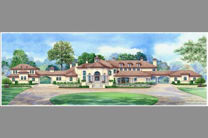 European House Plan #5445-00104 Elevation Photo