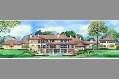 European House Plan #5445-00104 Elevation Photo