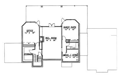 Basement Floor for House Plan #039-00311