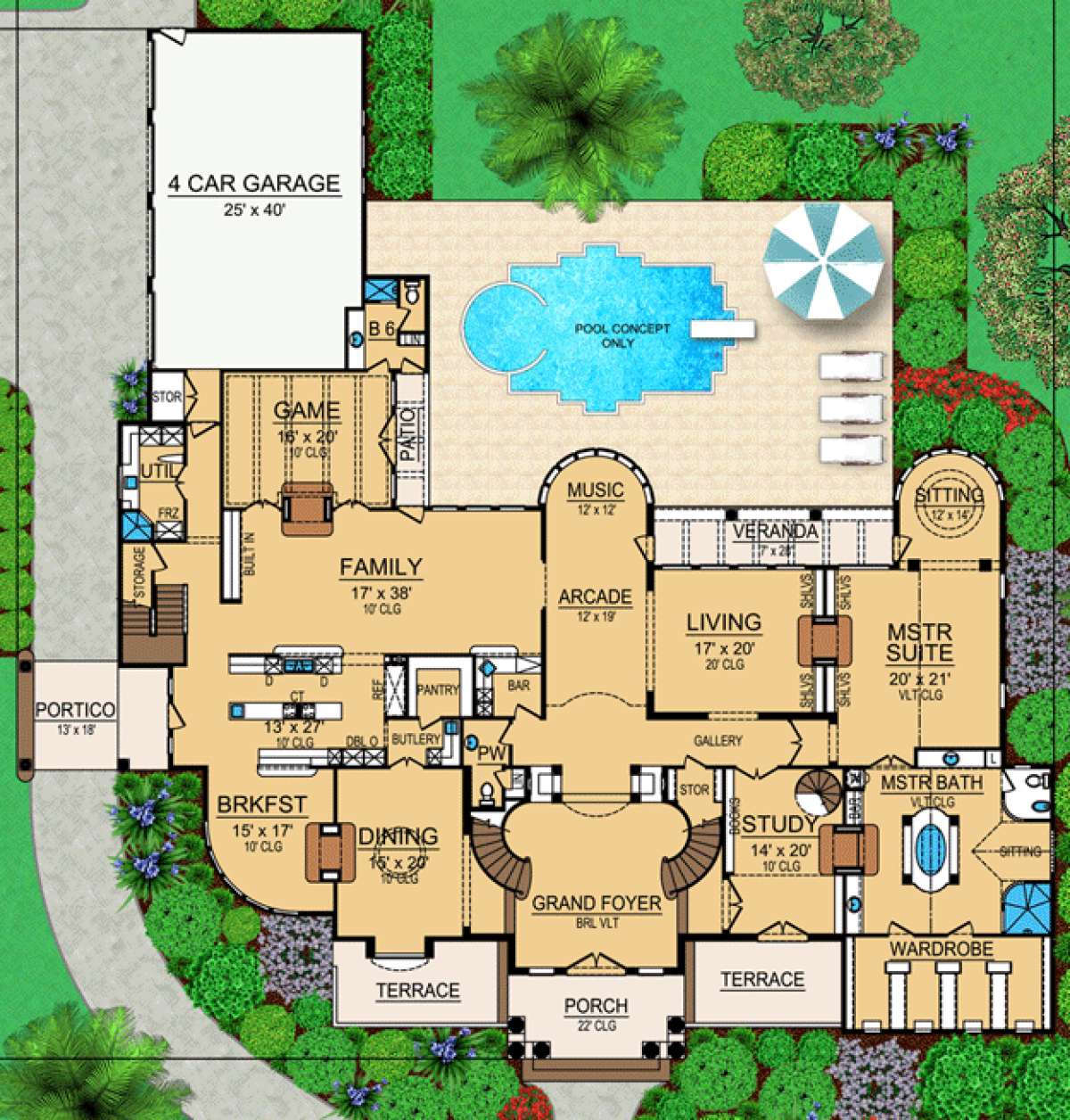 Floorplan 1 for House Plan #5445-00105