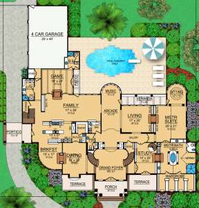 Floorplan 1 for House Plan #5445-00105