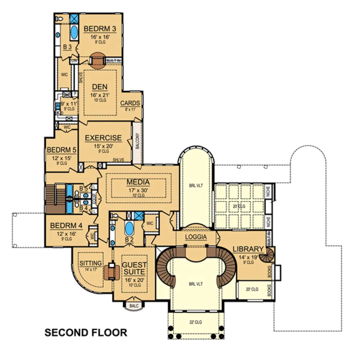 Floorplan 2 for House Plan #5445-00105