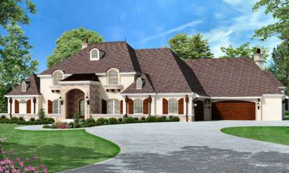 4 Bed, 5 Bath, 7535 Square Foot House Plan - #5445-00106