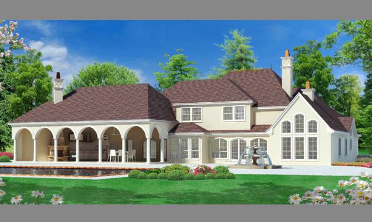 Luxury House Plan #5445-00106 Elevation Photo