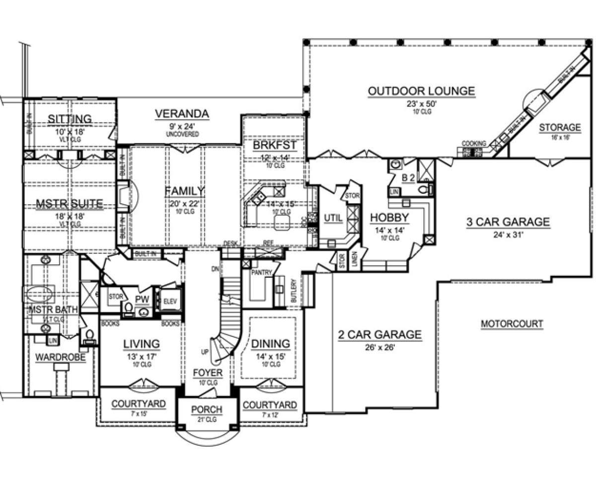 Floorplan 1 for House Plan #5445-00106