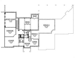 Basement Floor Plan for House Plan #5445-00106