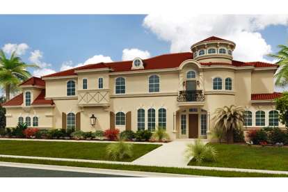 Luxury House Plan #5445-00111 Elevation Photo