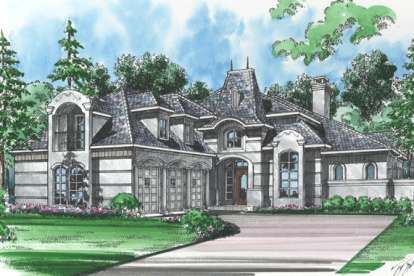 Luxury House Plan #5445-00112 Elevation Photo