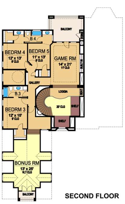 Floorplan 2 for House Plan #5445-00112