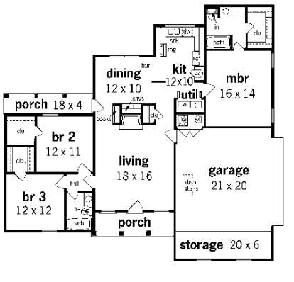 Floorplan1 for House Plan #048-00065