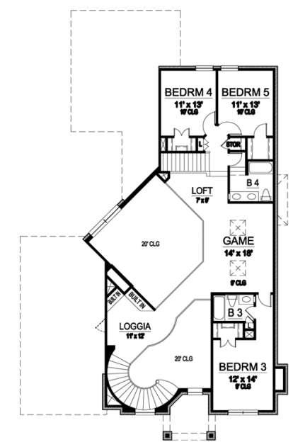 Floorplan 2 for House Plan #5445-00114