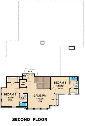 Floorplan 2 for House Plan #5445-00115