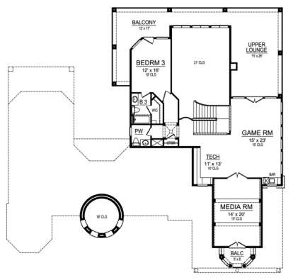 Floorplan 2 for House Plan #5445-00116