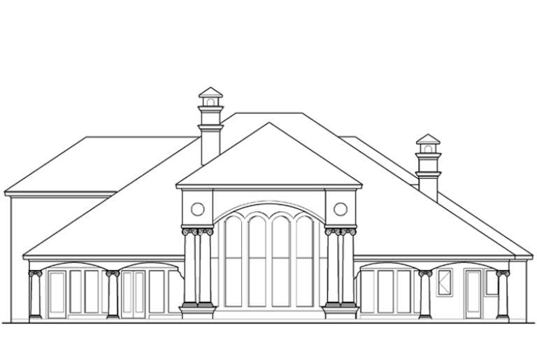 Mediterranean House Plan #5445-00117 Elevation Photo