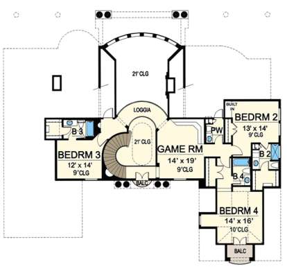Floorplan 2 for House Plan #5445-00117