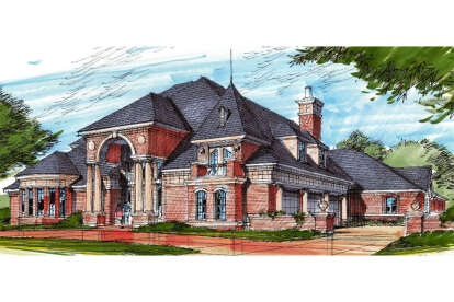 Luxury House Plan #5445-00118 Elevation Photo