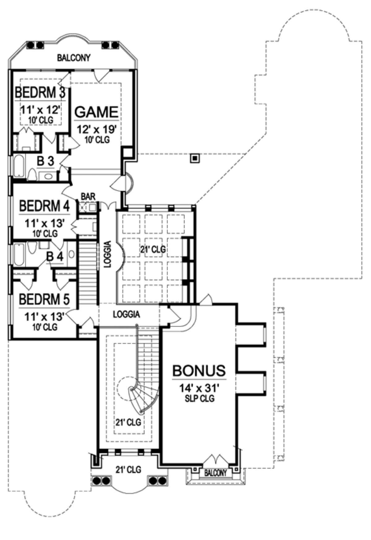 Floorplan 2 for House Plan #5445-00118