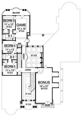 Floorplan 2 for House Plan #5445-00118