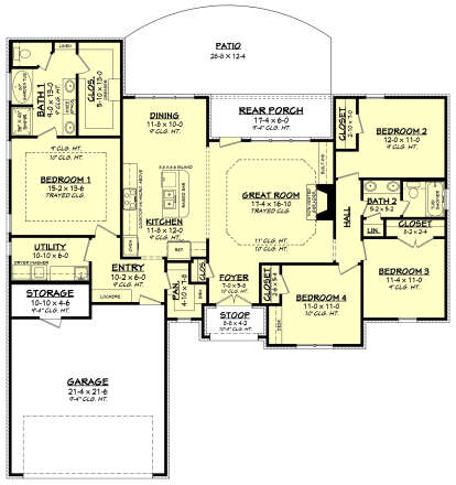 Main Floor  for House Plan #041-00088
