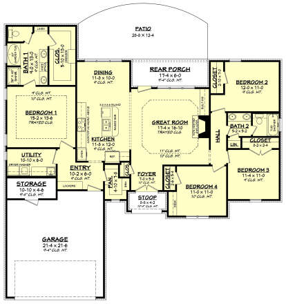 Main Floor  for House Plan #041-00088